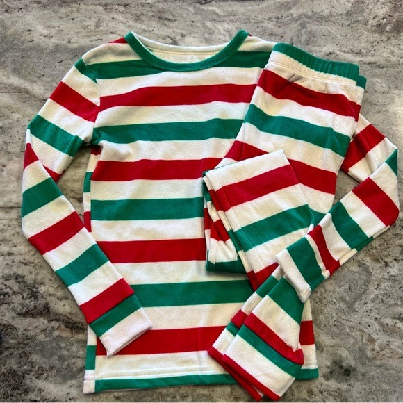 Cat + Jack Girls Striped Plush Christmas Pajamas Size 12