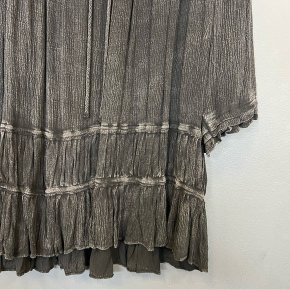 NWT Oli & Hali Black Bohemian Flowy Hooded Dress Coverup  S/M