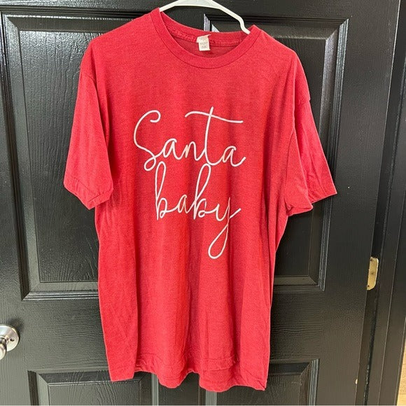 Santa Baby Christmas Graphic Tee Size XL