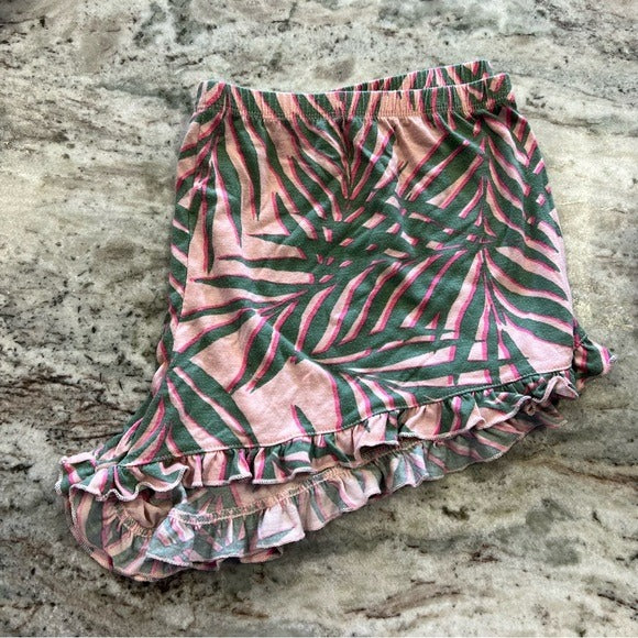 Xhiliration Summer Palm Leaf Sleep Shorts Size XL