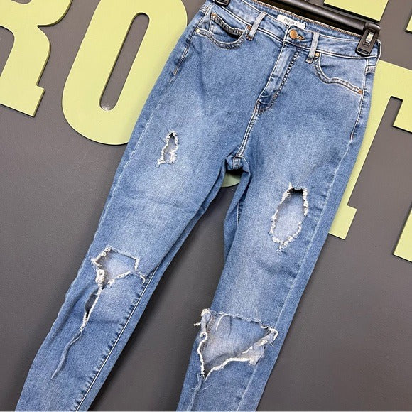 Ladies Jeans Forever 21 High Waisted Ripped Jeans Forever 21