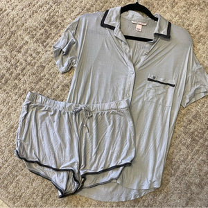 VS Victoria’s Secret Modal Pajama Short Button Down Short Sleeve Top Set Small