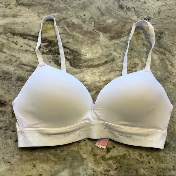 VS Love Pink White T-Shirt Bra Size 36C