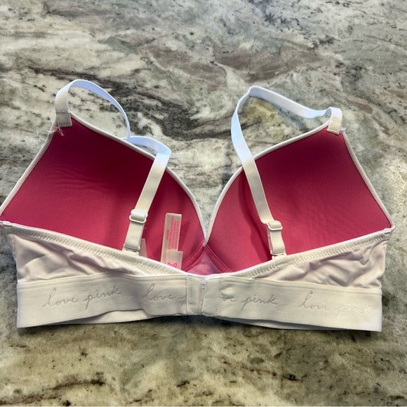 VS Love Pink White T-Shirt Bra Size 36C