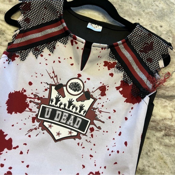 Spirit Halloween U Dead Zombie Cheerleader Costume Size Youth Medium