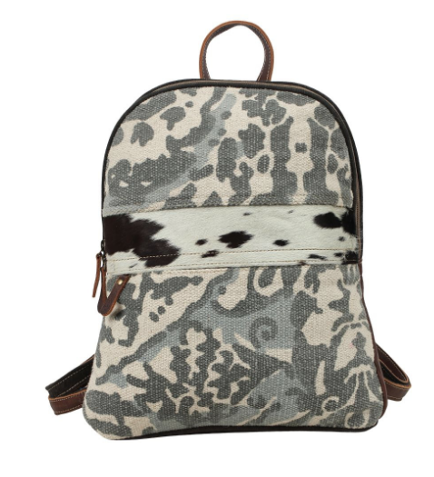 Camo + Cowhide Backpack