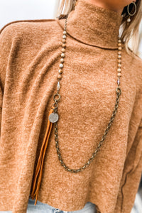 Scooples Yellowstone Jasper Leather Necklace