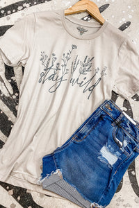 Stay Wild Floral Bloom Graphic Tee