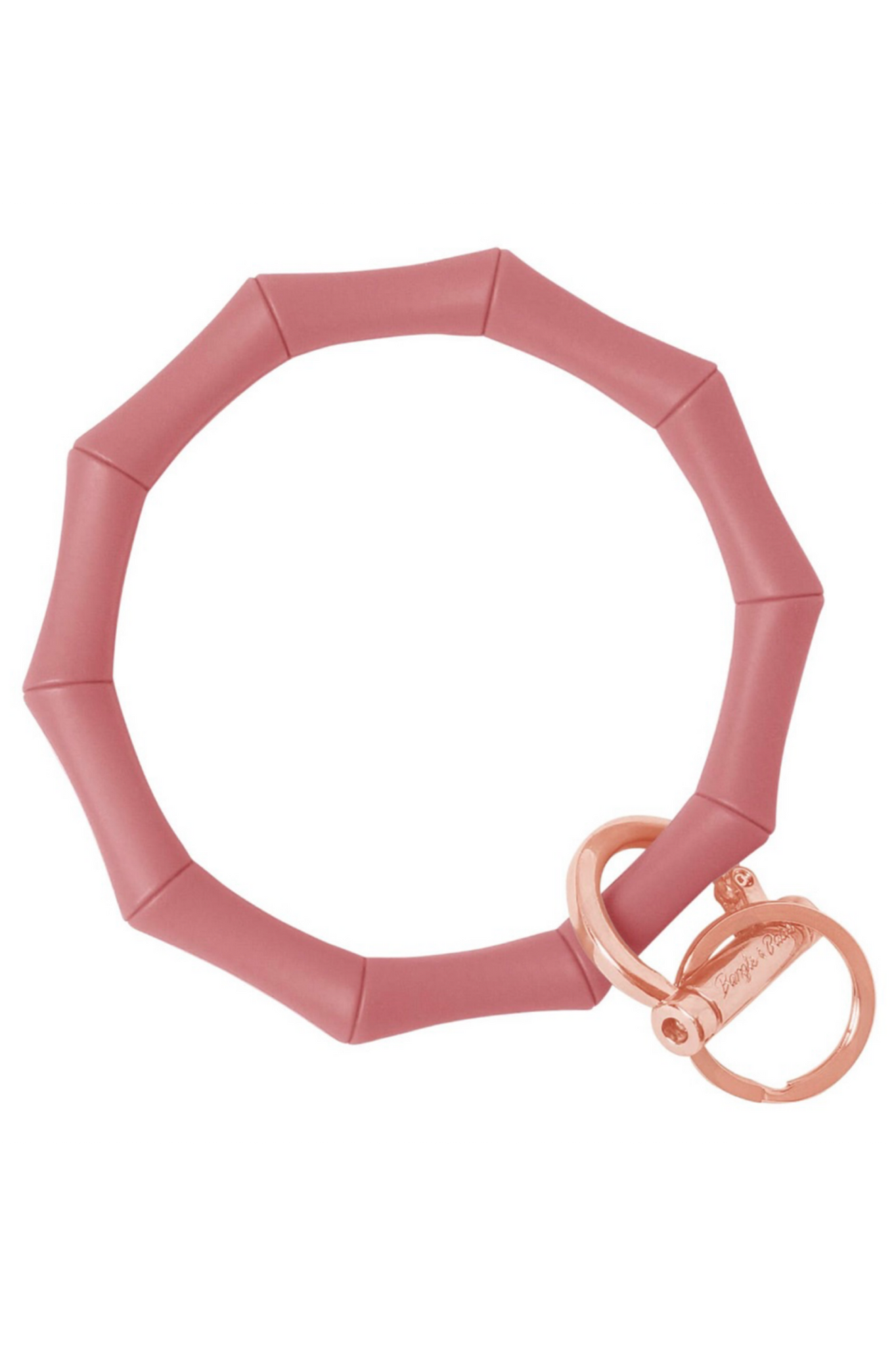 Bamboo Collection Bangle & Babe Bracelet Key Ring - Dusty Pink
