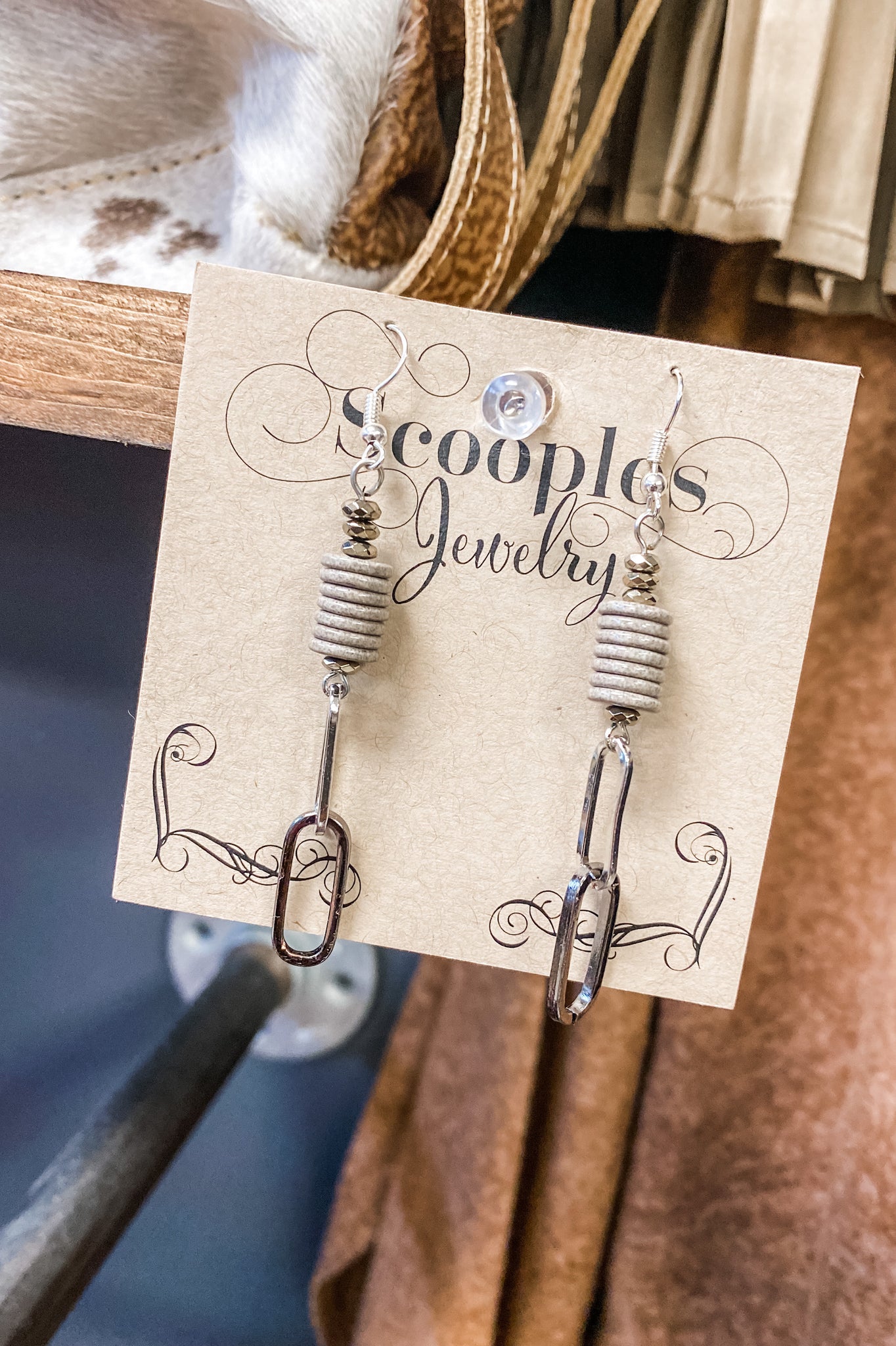 Scooples Clay Paper Clip Earrings