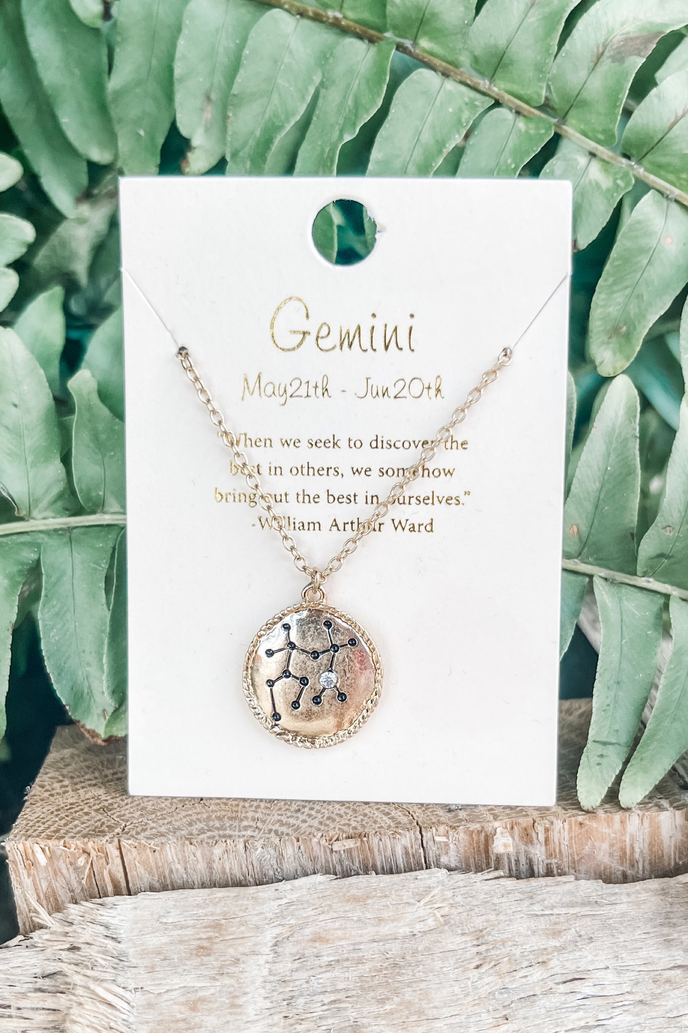 Zodiac Pendant Necklace - Gemini