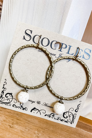 Scooples Natural Hoop Earrings