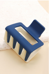 Contrast Block Hair Claw Clip