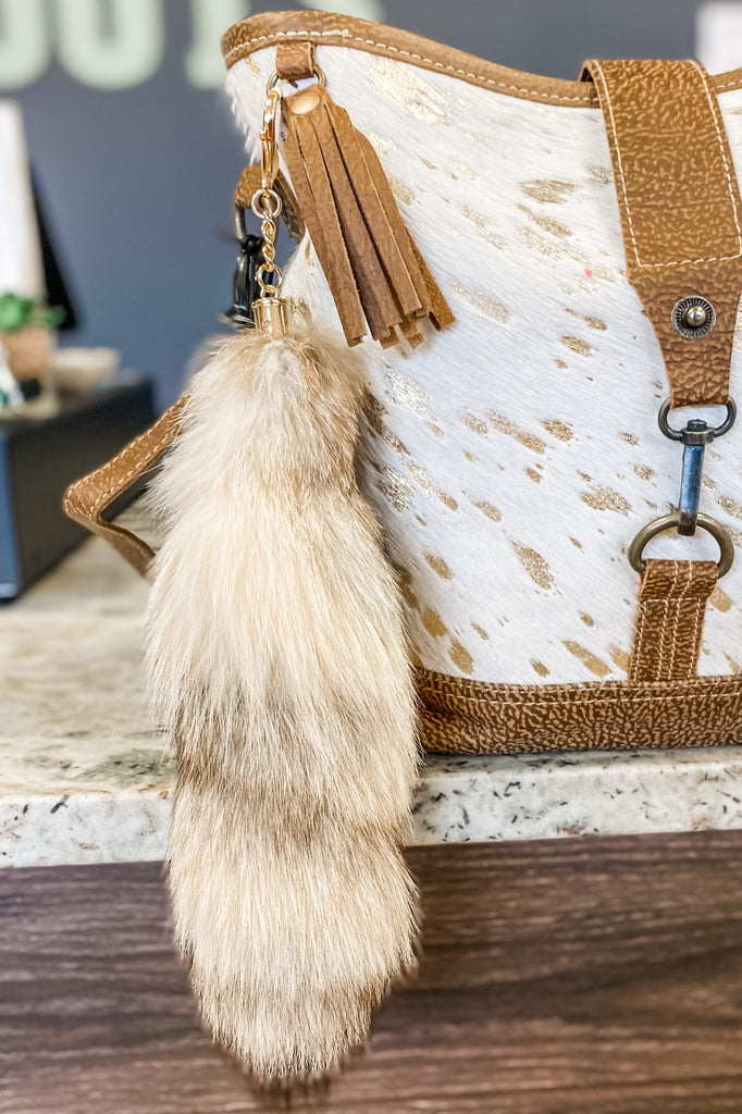 Mini Zero Wallet Keychain for Women Fluffy Faux Fur Bag Pendant