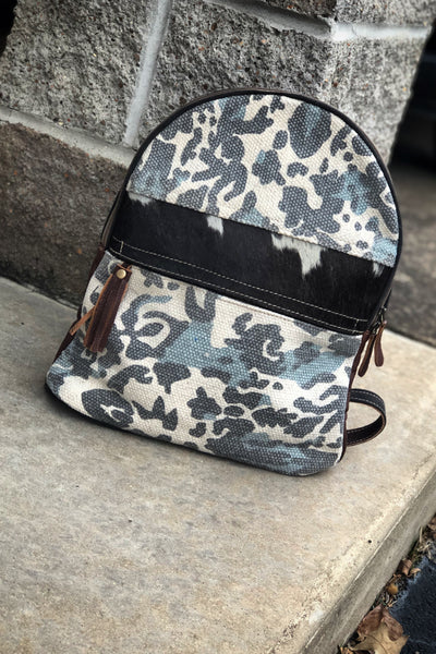 Camo + Cowhide Backpack