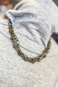 Scooples Chained Graphite Necklace
