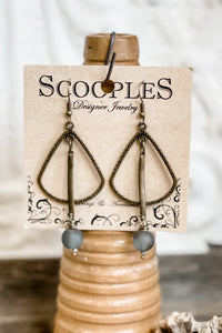 Scooples Smokey Bar Hoop Earrings