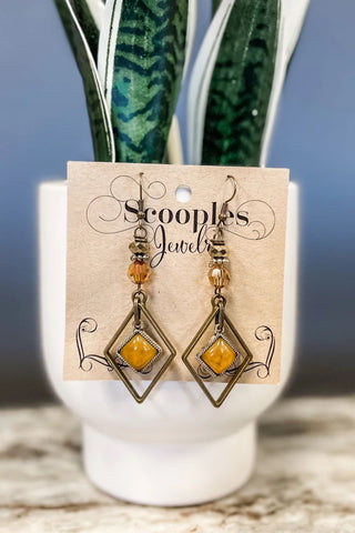 Scooples Sierra Mustard Earrings