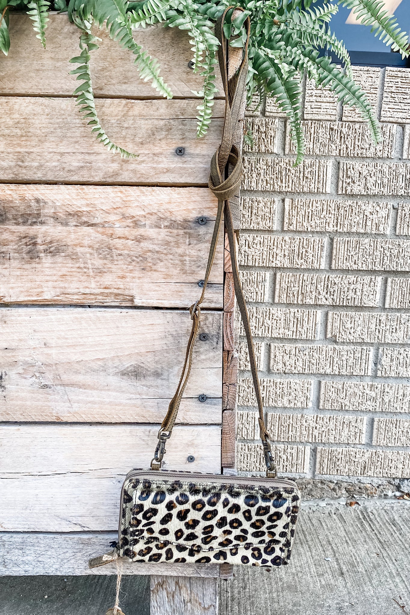 The Josie Leopard Cowhide Wallet + Crossbody