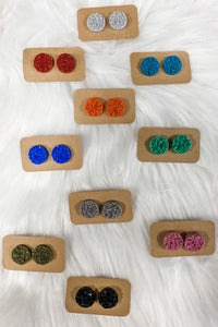 Druzy Stud Earrings - Assorted Colors