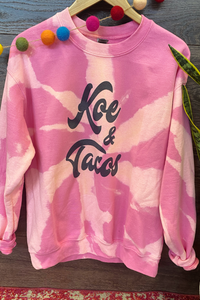 Koe & Tacos Pink Swirl Sweatshirt