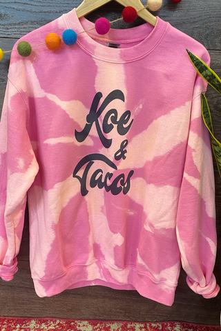 Koe & Tacos Pink Swirl Sweatshirt