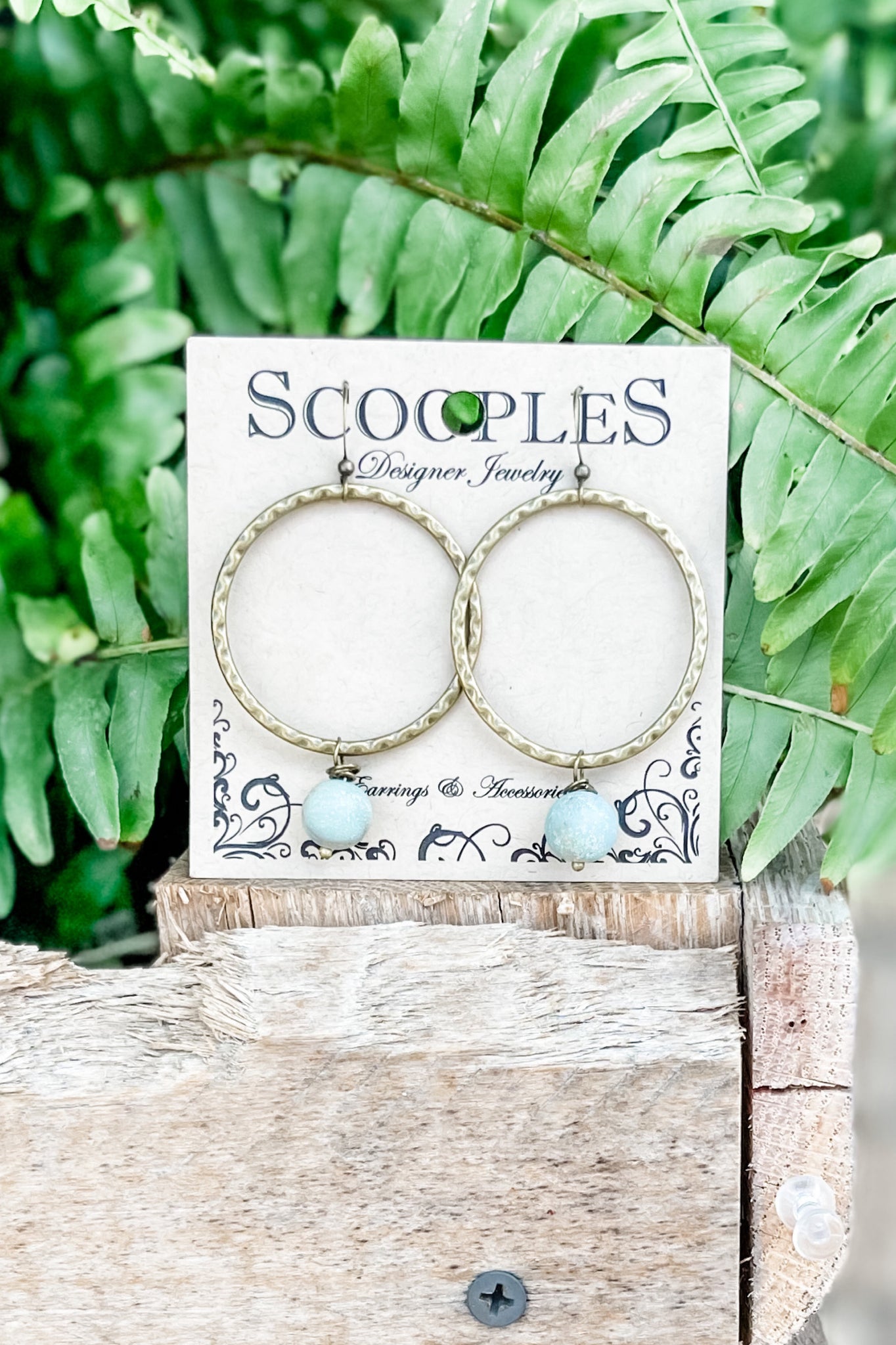 Scooples Amazonite Hoop Earrings