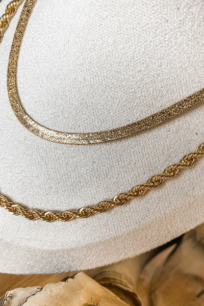 Double Layered Gold Chain Necklace