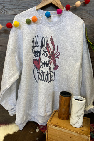 Love & Crawfish Graphic Sweatshirt