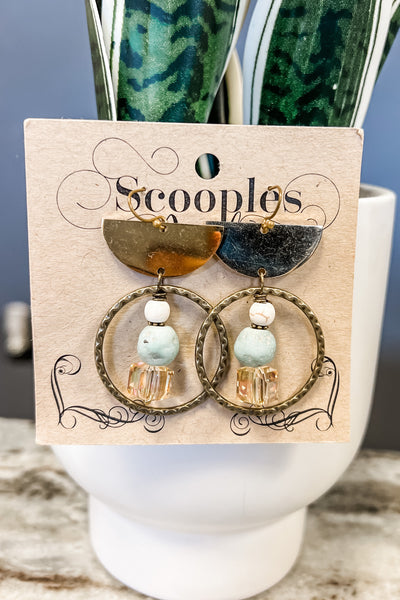 Scooples Frosted Pistachio Seaglass Earrings